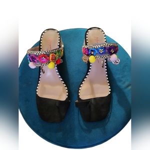 Betsey Johnson Callan Raffia Wedge Sandal